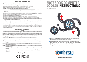 Manual Manhattan 140072 Laptop Cooling Stand