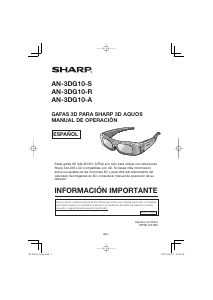 Manual de uso Sharp AN-3DG10-S Gafas 3D