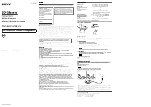 Manual de uso Sony TDG-BR200 Gafas 3D