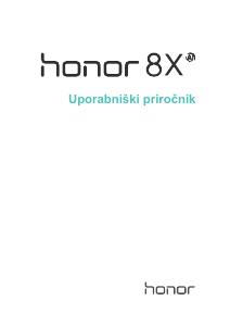 Priročnik Honor 8X Mobilni telefon