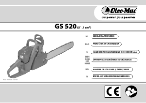 Bruksanvisning Oleo-Mac GS 520 Motorsag