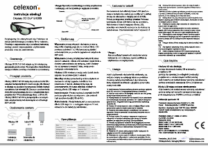 Instrukcja Celexon G1000 Okulary 3D