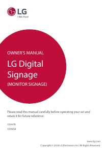 Handleiding LG 55VH7B-H LED monitor