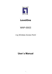 Manual LevelOne WAP-0003 Access Point