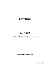 Bedienungsanleitung LevelOne WAP-0002 Access point
