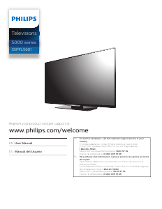 Manual de uso Philips 55PFL5601 Televisor de LED