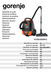 Manual Gorenje VCEB28DBKO Vacuum Cleaner