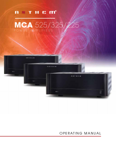 Manual Anthem MCA 225 Amplifier