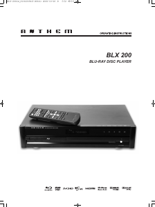 Manual Anthem BLX 200 Blu-ray Player