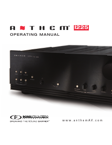 Manual Anthem I225 Pre-amplifier