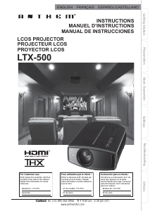 Manual de uso Anthem LTX 500 Proyector