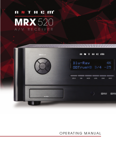 Manual Anthem MRX 520 Receiver