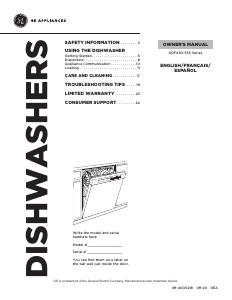 Manual GE GDF510PSJ0SS Dishwasher