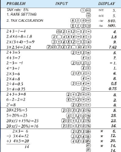 Manual Aurora HC208TX Calculator