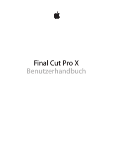 Bedienungsanleitung Apple Final Cut Pro X