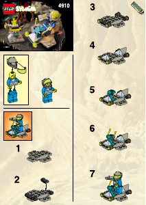 Manual de uso Lego set 4910 Rock Raiders Explorador aerodeslizador