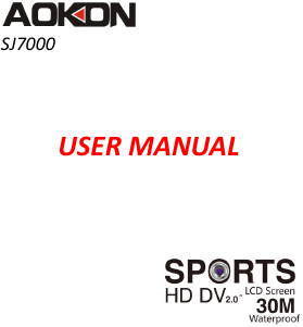 Manual AOKON SJ7000 Action Camera