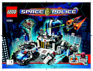 Manual de uso Lego set 5985 Space Police Central de policía