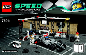 Brugsanvisning Lego set 75911 Speed Champions McLaren Mercedes pitstop