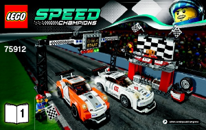 Manual de uso Lego set 75912 Speed Champions Línea de meta del Porsche 911 GT