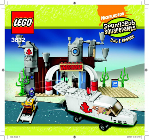 Manuale Lego set 3832 SpongeBob SquarePants Carrozza legale