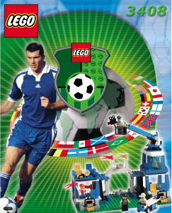 Manual Lego set 3408 Sports Main entrance with ground staff