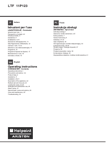 Manuale Hotpoint-Ariston LTF 11P123 EU Lavastoviglie