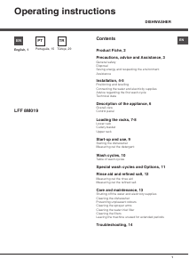 Kullanım kılavuzu Hotpoint-Ariston LFF 8M019 EU Bulaşık makinesi