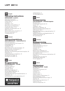 Bruksanvisning Hotpoint-Ariston LSFF 8M114 DE/SK Diskmaskin