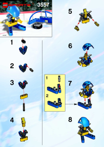 Bedienungsanleitung Lego set 3557 Sports Hockey Blauer Torschütze