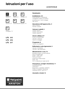 Manual Hotpoint-Ariston LFS 217 A IX/HA Máquina de lavar louça