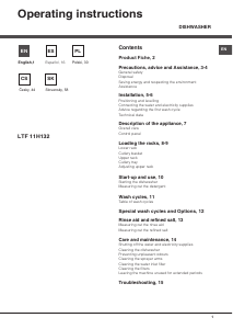 Manual Hotpoint-Ariston LTF 11H132 EU Dishwasher