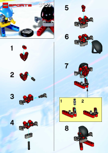 Handleiding Lego set 3559 Sports Rode en blauwer speler