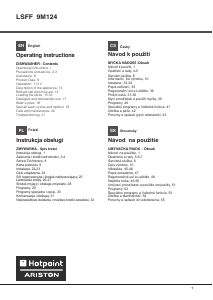 Instrukcja Hotpoint-Ariston LSFF 9M124 CX EU Zmywarka