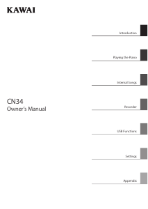 Manual Kawai CN34 Digital Piano