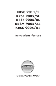 Handleiding KitchenAid KRSM9005/A+ Koel-vries combinatie