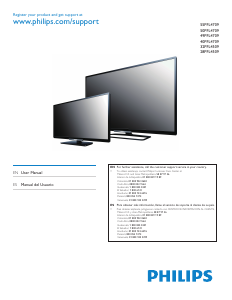 Manual de uso Philips 50PFL4709 Televisor de LED