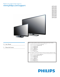 Manual de uso Philips 50PFL4909 Televisor de LED