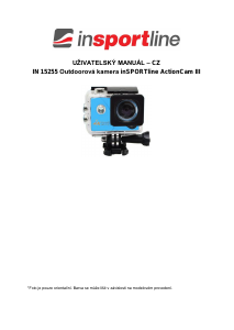 Manuál inSPORTline ActionCam III Akční kamera