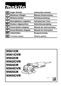Manual Makita 9561CVR Angle Grinder