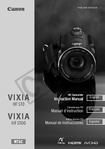 Manual Canon VIXIA HF S100 Camcorder