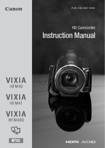 Manual Canon VIXIA HF M400 Camcorder