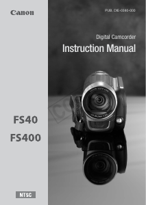 Manual Canon FS400 Camcorder