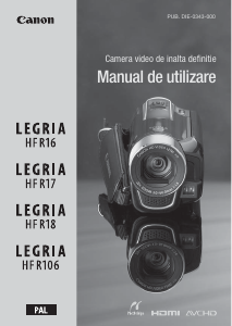 Manual Canon LEGRIA HF R106 Cameră video