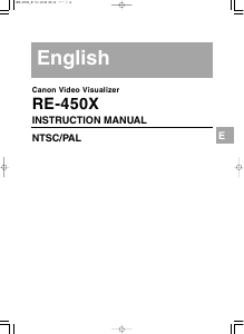 Manual Canon RE-450X Document Camera