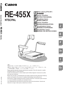 Mode d’emploi Canon RE-455X Caméra de documents