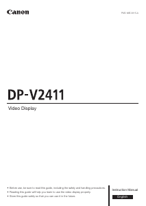 Manual Canon DP-V2411 LED Monitor
