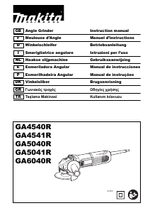 Brugsanvisning Makita GA4540R Vinkelsliber