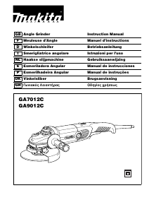 Manuale Makita GA9012C Smerigliatrice angolare
