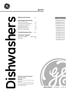 Manual GE GLD4260M15SS Dishwasher